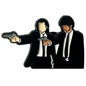 Pin Pulp Fiction 1.25” Vince & Jules Enamel Brooch